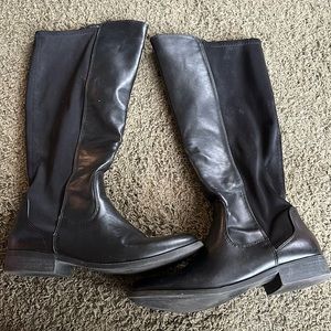 Black knee high boots